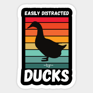 Easily Distracted by Ducks Sticker